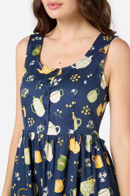 Princess Highway - Tea Time Midi Dress - navy