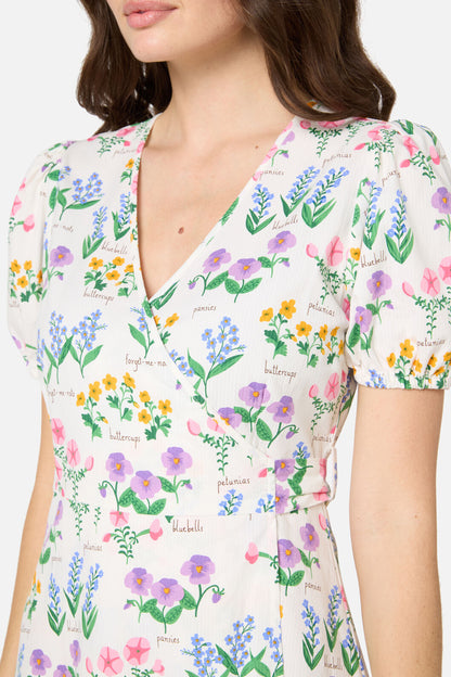 Princess Highway - Cottage Garden Mini Wrap Dress - cream