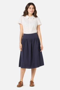 Princess Highway - Lexi Gathered Yoke Skirt - navy