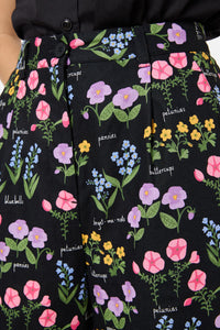 Princess Highway - Cottage Garden Culotte - black
