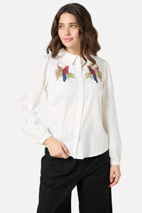 Princess Highway - Rosella Embroidered Shirt - cream