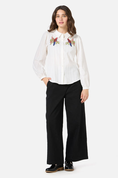 Princess Highway - Rosella Embroidered Shirt - cream