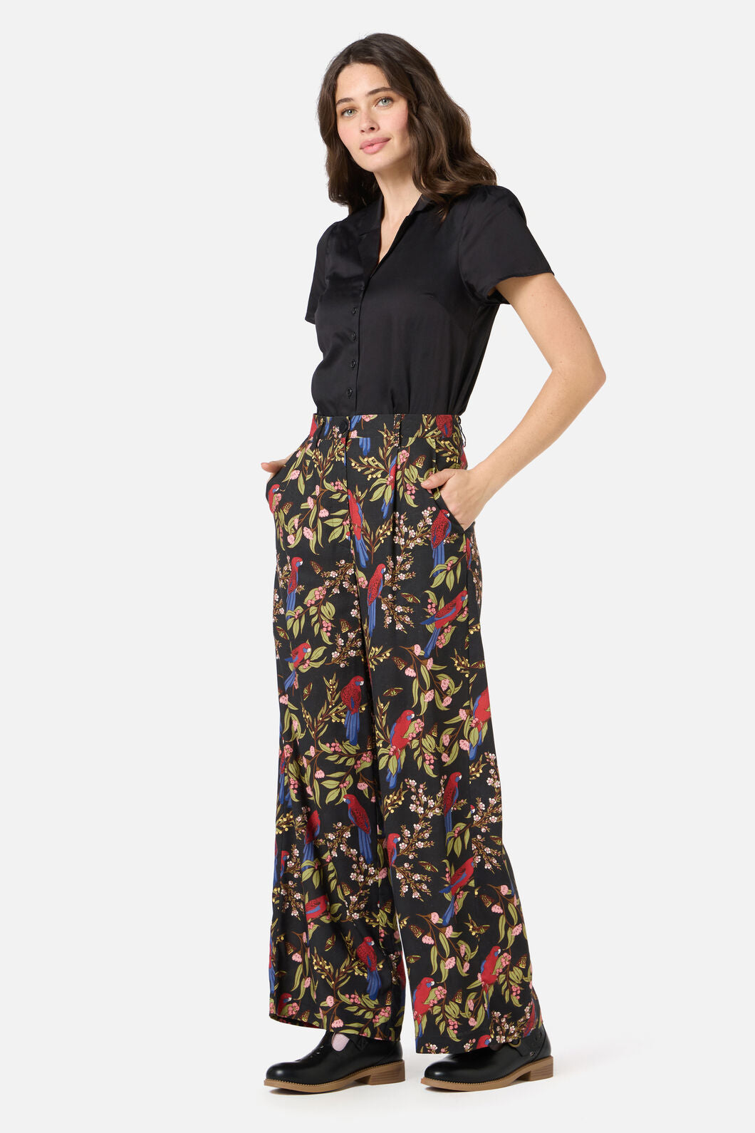 Princess Highway - Rosella Printed Pant - black