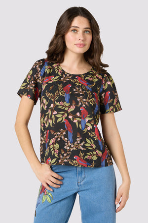 Princess Highway - Rosella Short Sleeve Top - black