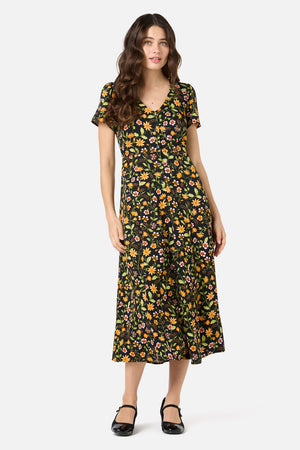 Princess Highway - Alyssa Floral Midi Dress - black