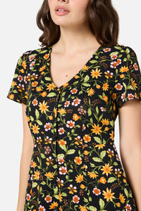 Princess Highway - Alyssa Floral Midi Dress - black