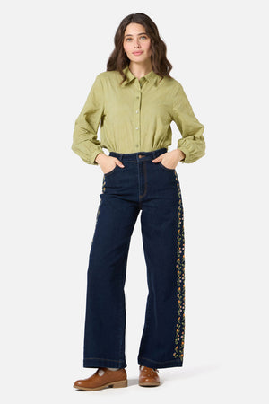Princess Highway - Alyssa Embroidered Jeans - dark-denim