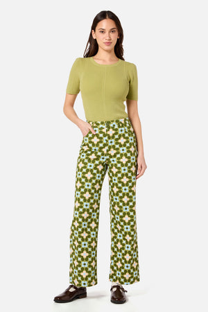 Princess Highway - Ginny 60's Printed Jean - green