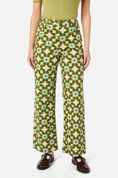 Princess Highway - Ginny 60's Printed Jean - green