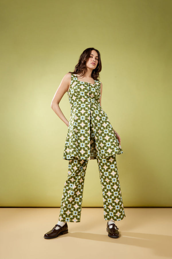 Princess Highway - Ginny 60's Printed Jean - green