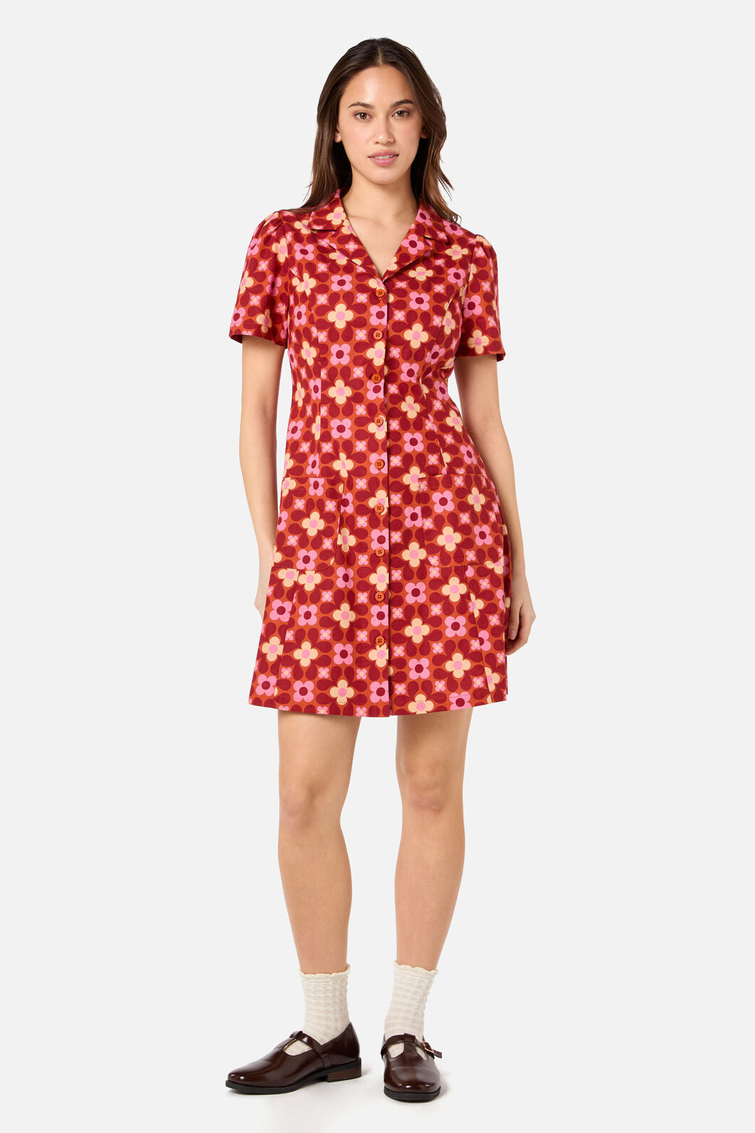 Princess Highway - Ginny 60's Mini Dress - rust