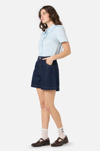Princess Highway - Lacey Collar Blouse - blue