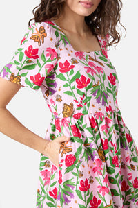 Princess Highway - Garden Party Smock Dress - soft-pink