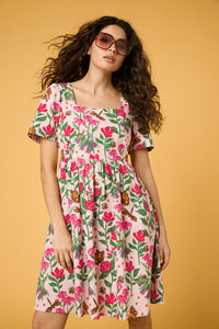 Princess Highway - Garden Party Smock Dress - soft-pink