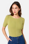 Princess Highway - Susie Rib Knit Top - soft-green