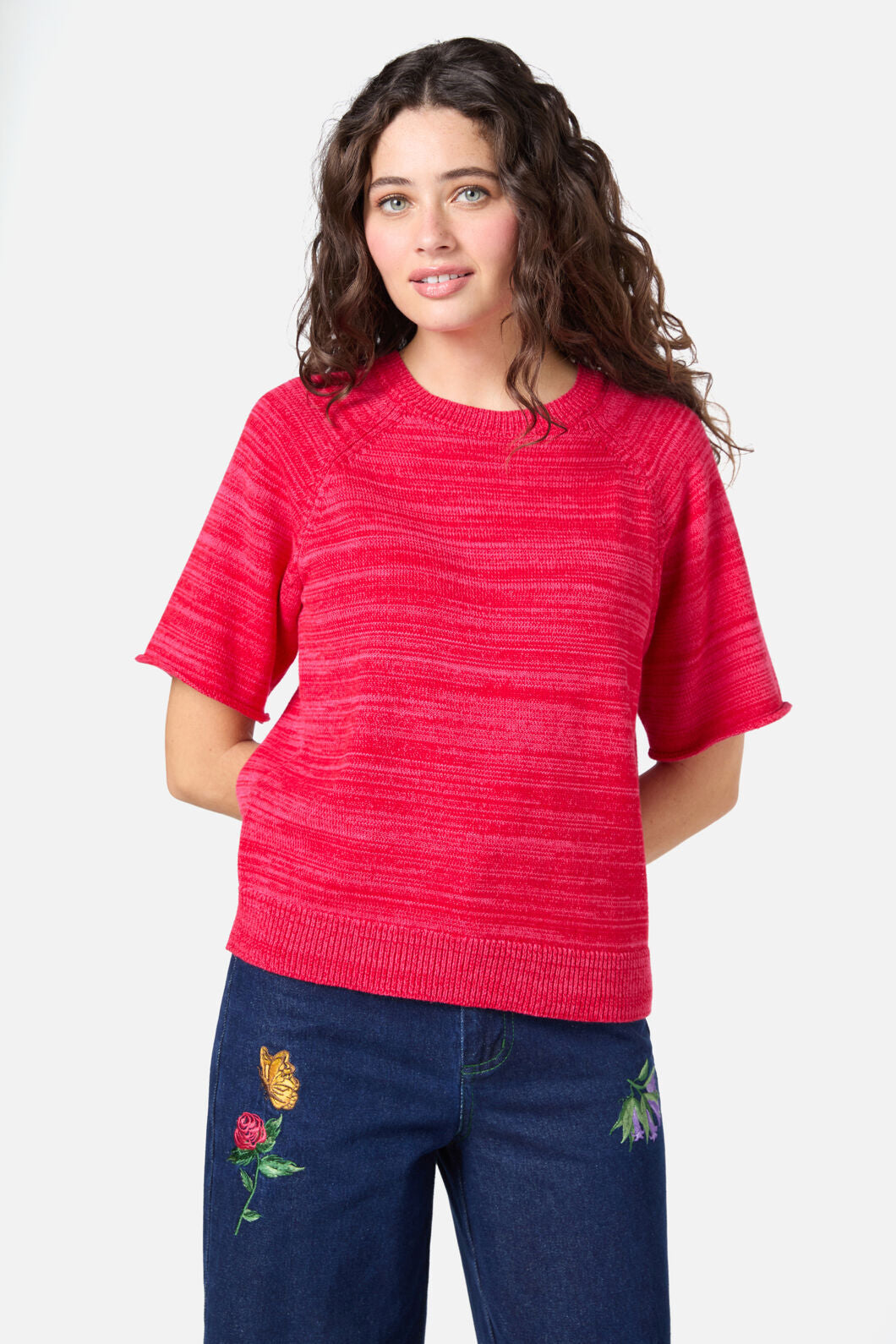 Princess Highway - Fern Short Sleeve Knit Top - red