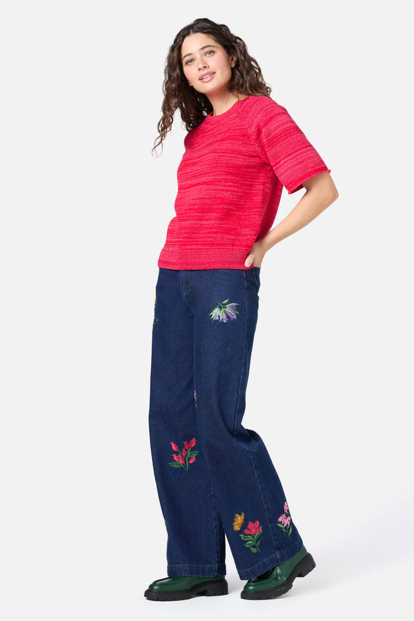 Princess Highway - Fern Short Sleeve Knit Top - red