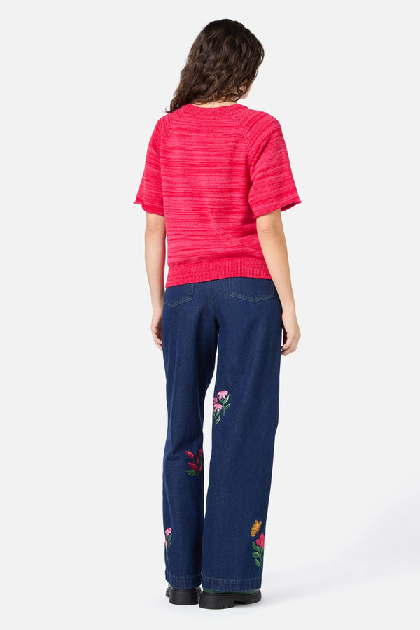 Princess Highway - Fern Short Sleeve Knit Top - red