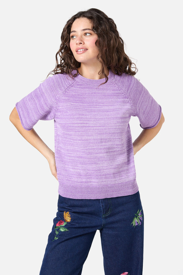 Princess Highway - Fern Short Sleeve Knit Top - lilac