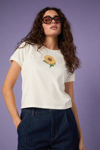 Princess Highway - Sunflower Baby Tee - cream