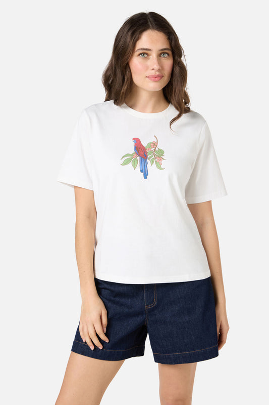 Princess Highway - Rosella Printed Relaxed Tee - cream