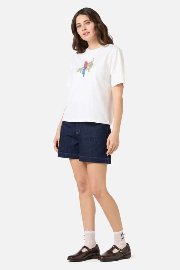 Princess Highway - Rosella Printed Relaxed Tee - cream