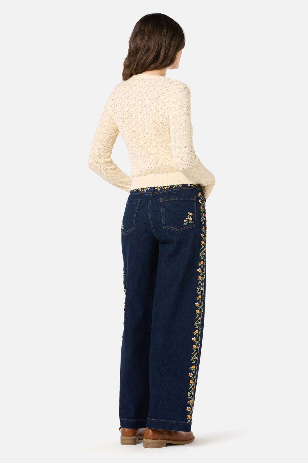 Princess Highway - Clarissa Pointelle Cardigan - cream