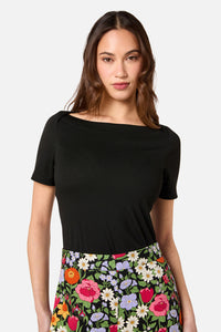 Princess Highway - Classic Boat Neck Tee - black