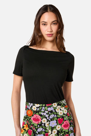 Princess Highway - Classic Boat Neck Tee - black