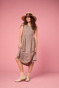 Princess Highway - Sweetheart Check Midi Dress - chocolate