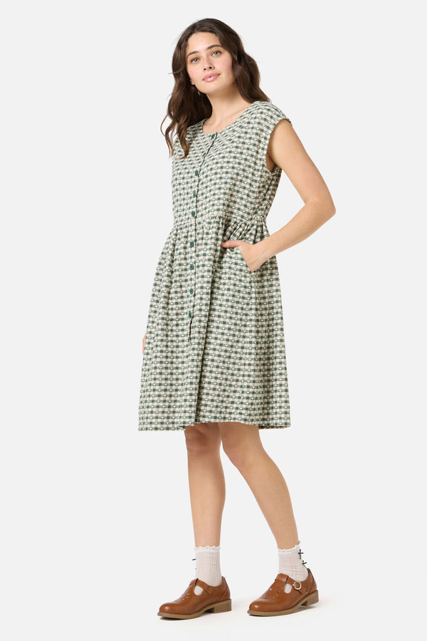 Princess Highway - Sweetheart Smock Dress - green