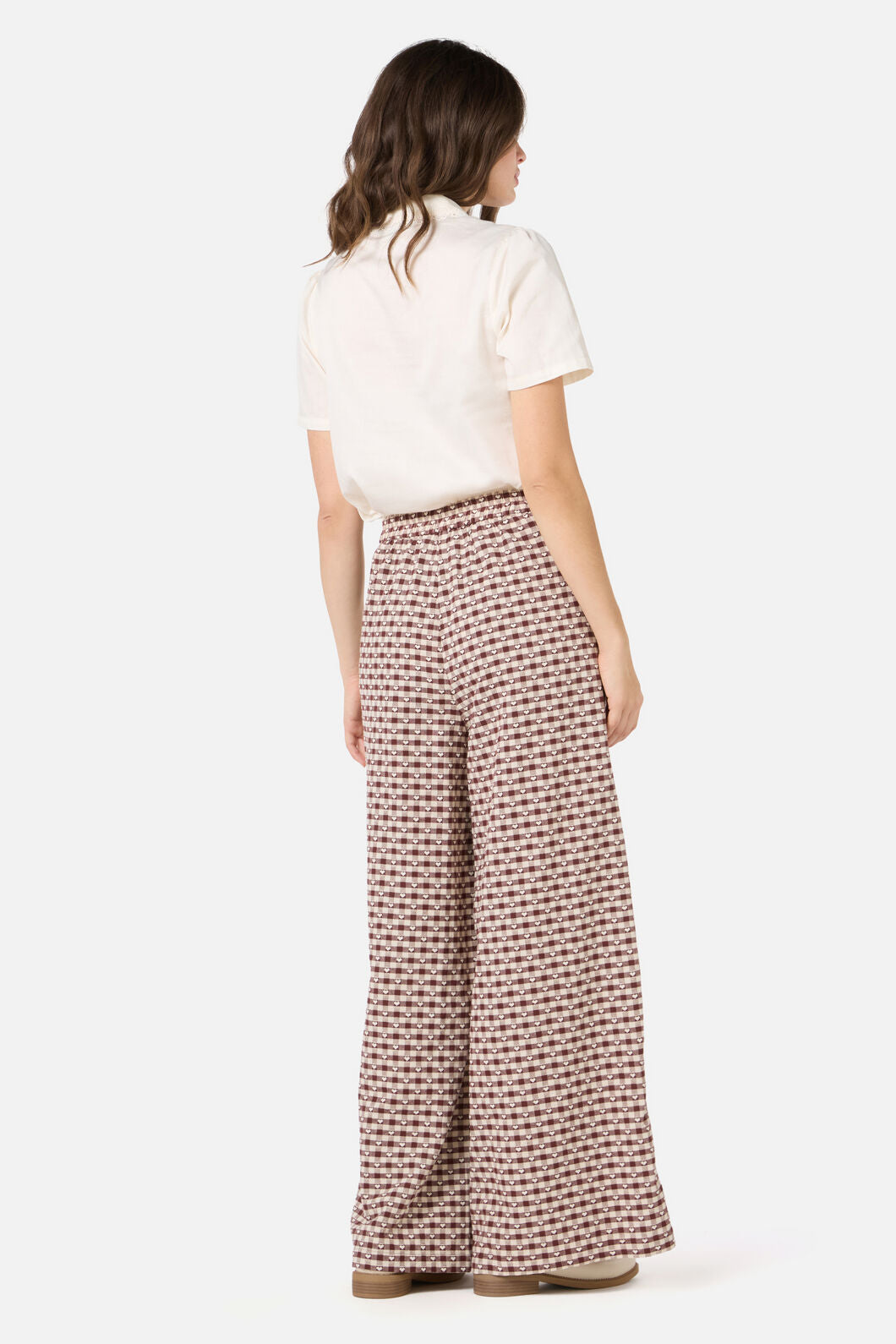 Princess Highway - Sweetheart Check Pant - chocolate