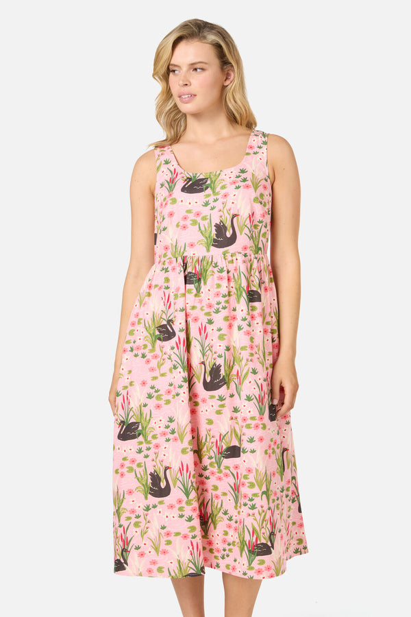 Princess Highway - Pretty Swan Midi Dress - pink