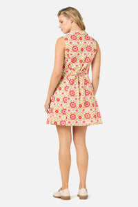 Princess Highway - Cleo Geo Mini Collared Dress - cream