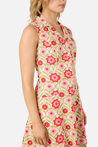 Princess Highway - Cleo Geo Mini Collared Dress - cream