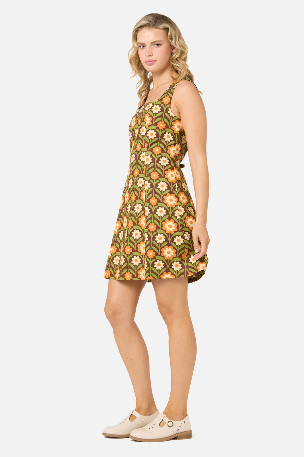 Princess Highway - Cleo Geo Mini Shift Dress - brown