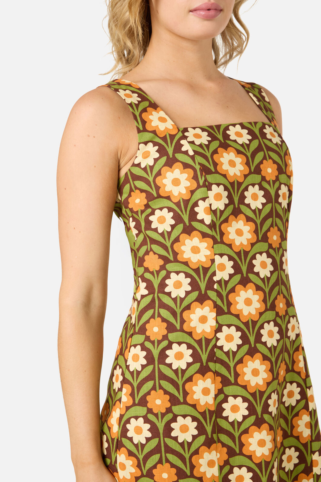 Princess Highway - Cleo Geo Mini Shift Dress - brown