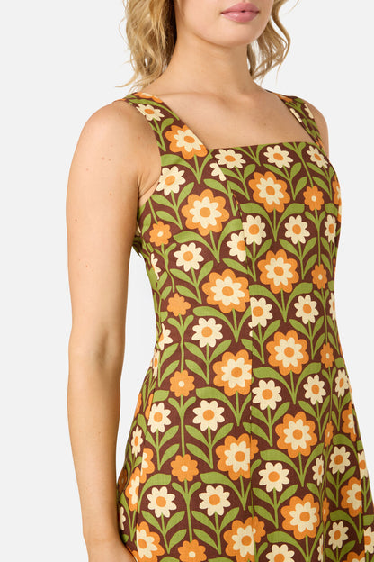 Princess Highway - Cleo Geo Mini Shift Dress - brown