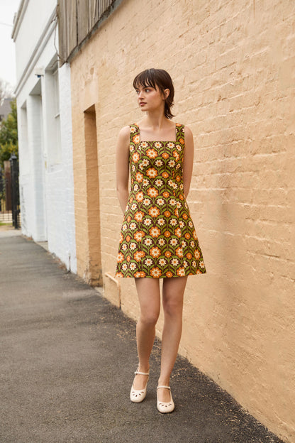 Princess Highway - Cleo Geo Mini Shift Dress - brown