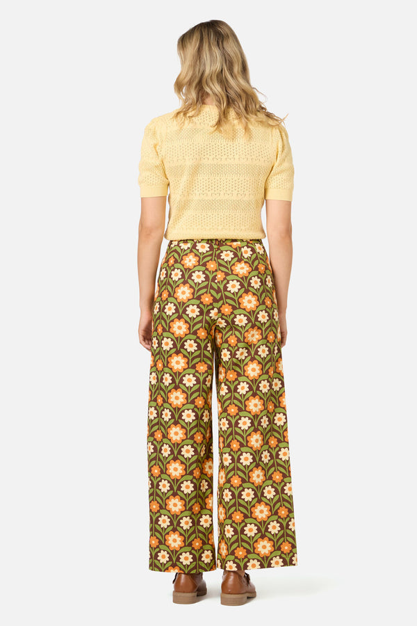 Princess Highway - Cleo Geo Relaxed Pant - brown