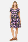 Princess Highway - Geranium Flower Mini Dress - navy