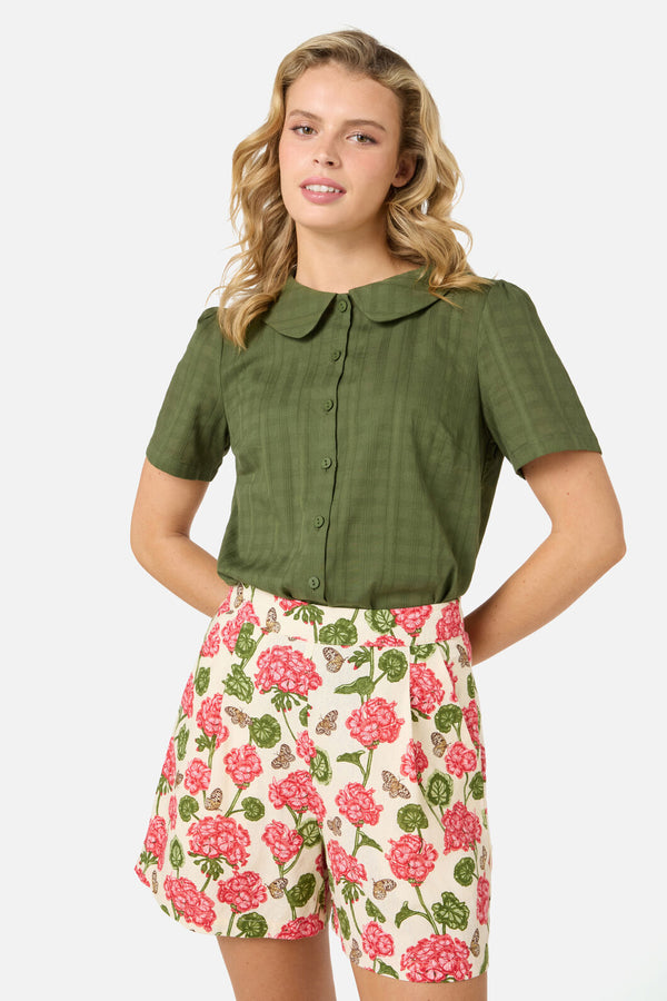 Princess Highway - Geranium Flower Short - cream