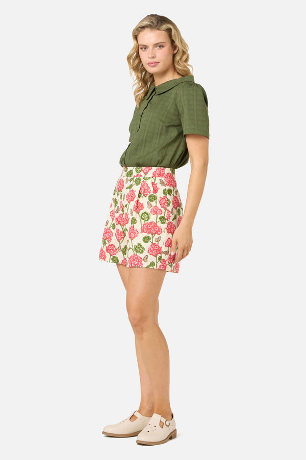 Princess Highway - Geranium Flower Short - cream