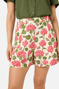 Princess Highway - Geranium Flower Short - cream