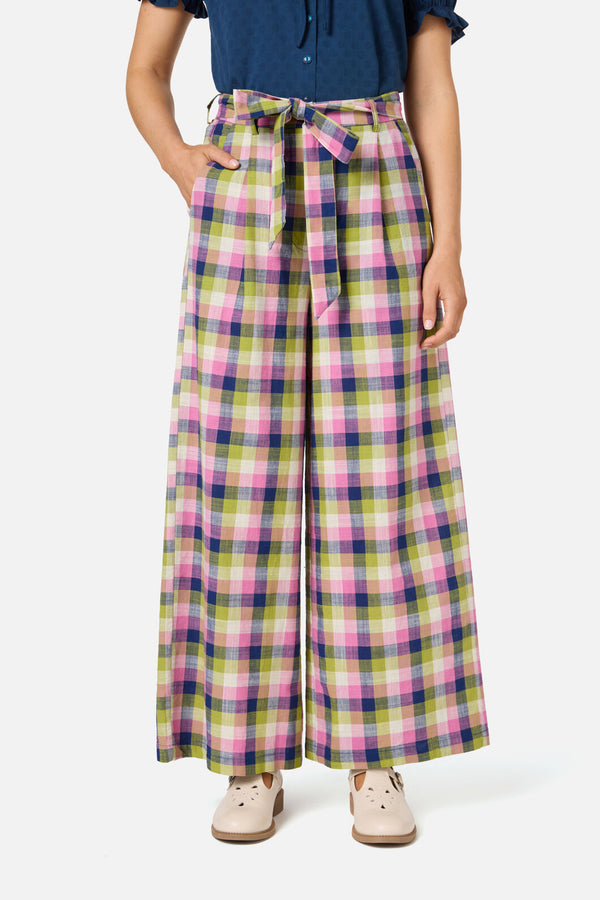 Princess Highway - Cassie Check Culotte - blue-multi