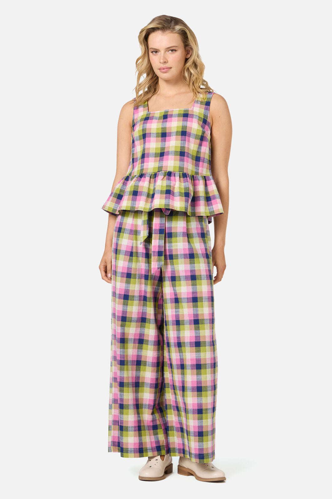 Princess Highway - Cassie Check Culotte - blue-multi
