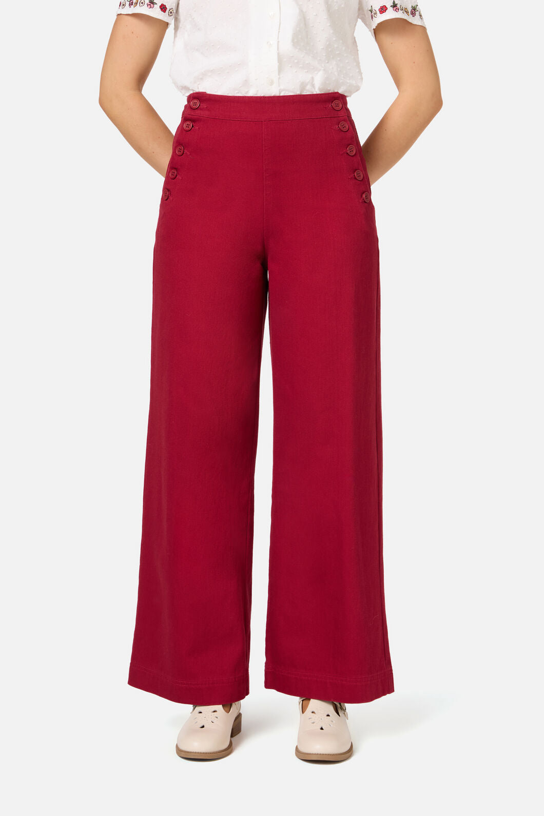 Princess Highway - Susan Sailor Drill Jean - red