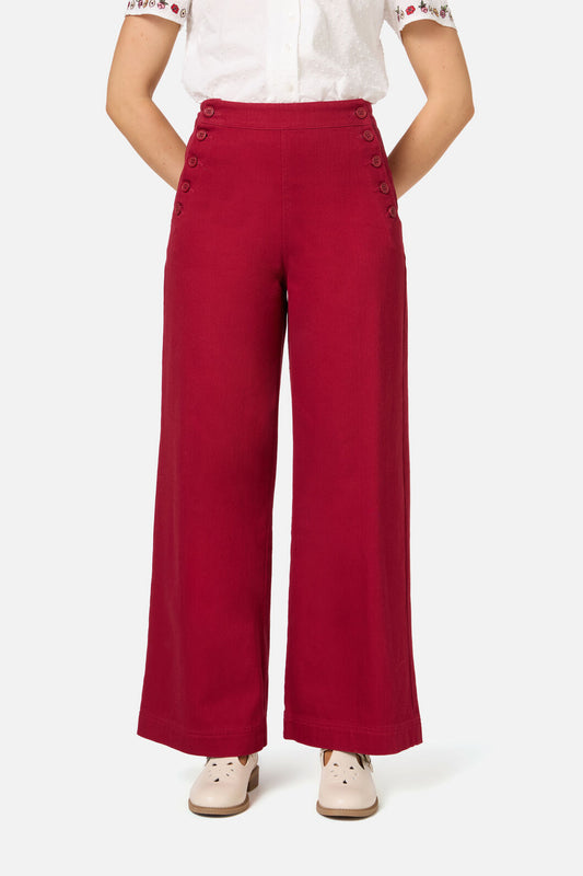 Princess Highway - Susan Sailor Drill Jean - red