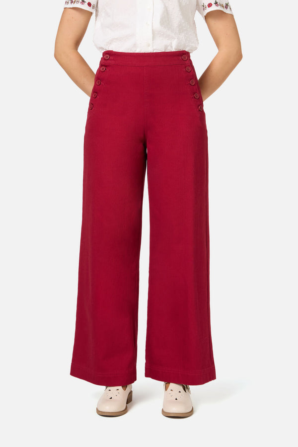 Princess Highway - Susan Sailor Drill Jean - red