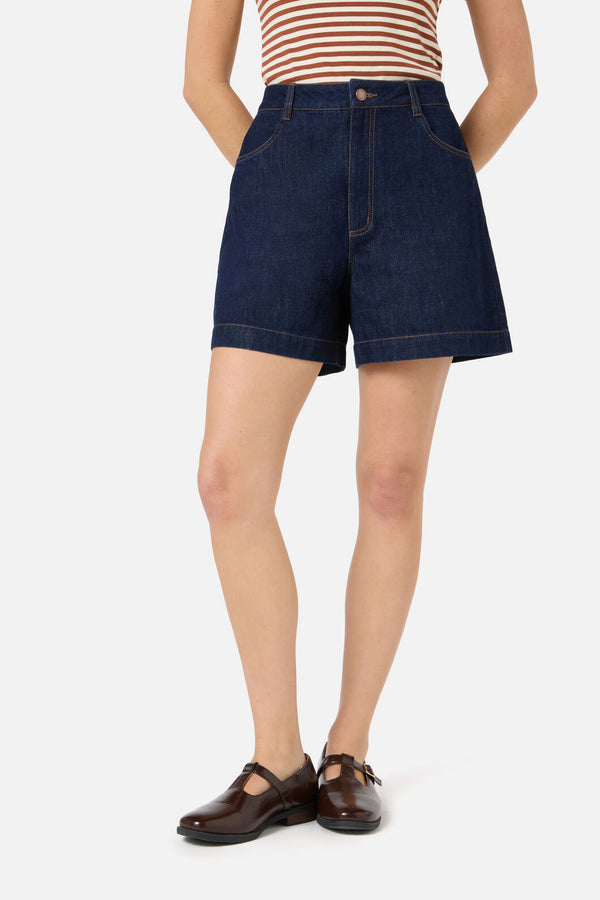 Princess Highway - Jillian Denim Short - dark-denim